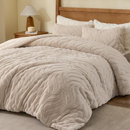 Luxe Flannel Faux Fur Comforter Set – Plush Winter Bedding