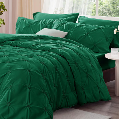 Boho Pintuck Comforter Set – Lightweight All-Season Bedding