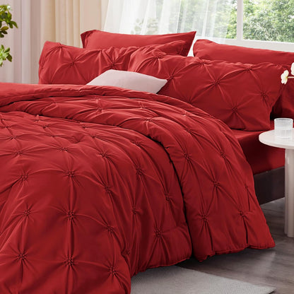 Boho Pintuck Comforter Set – Lightweight All-Season Bedding