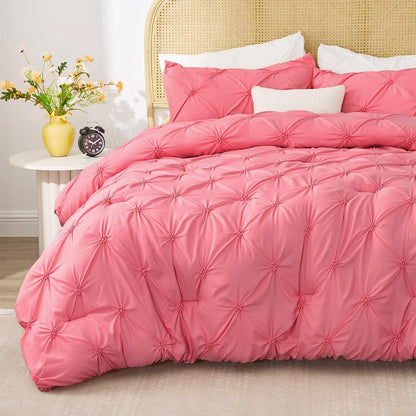 Boho Pintuck Comforter Set – Lightweight All-Season Bedding
