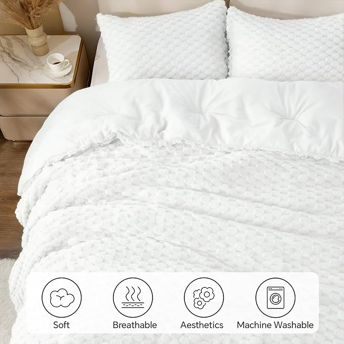 Luxe Flannel Fleece Comforter Set – Warm Winter Bedding