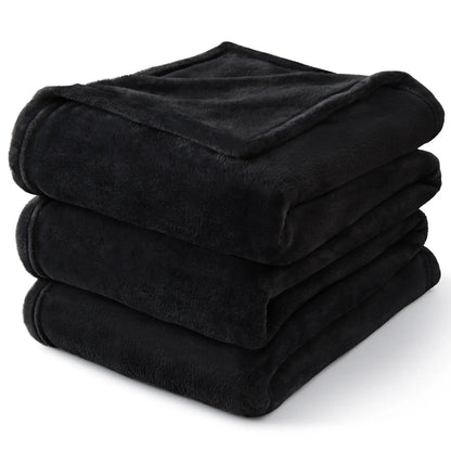 Luxe Flannel Fleece Throw Blanket – Plush Microfiber Throw for Couch, Sofa & Bed