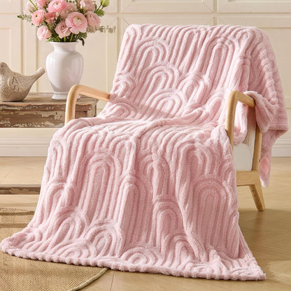 Boho Fleece Throw Blanket – Cozy Plush for Couch & Bed