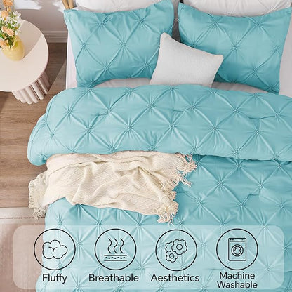 Boho Pintuck Comforter Set – Lightweight All-Season Bedding
