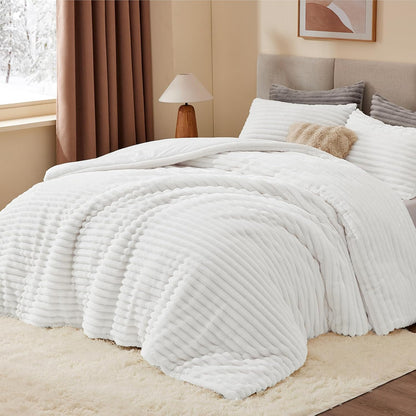 Luxe Flannel Fleece Comforter Set – Warm Plush Bedding
