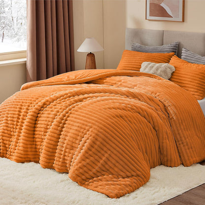 Luxe Flannel Fleece Comforter Set – Warm Plush Bedding