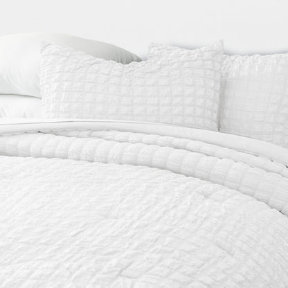 Seersucker Box Textured Down-Alternative Comforter Set