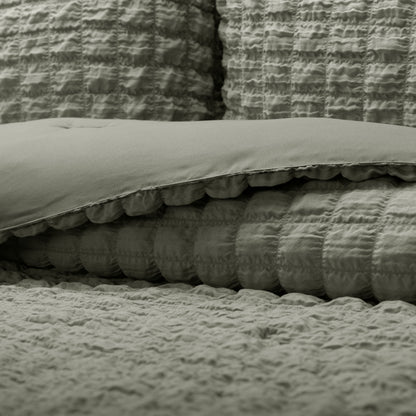 Seersucker Box Textured Down-Alternative Comforter Set