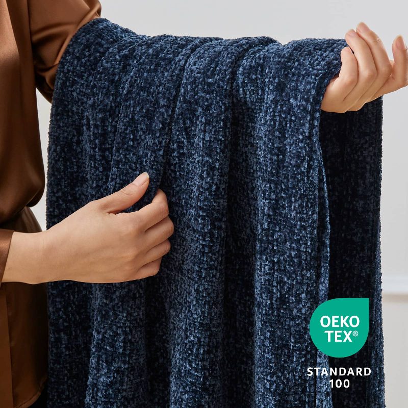 Boho Chenille Knit Throw Blanket – Cozy Texture for Couch & Bed