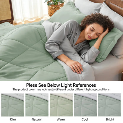 Luxe Reversible Comforter Set – 7-Piece All-Season Bedding with Sheets