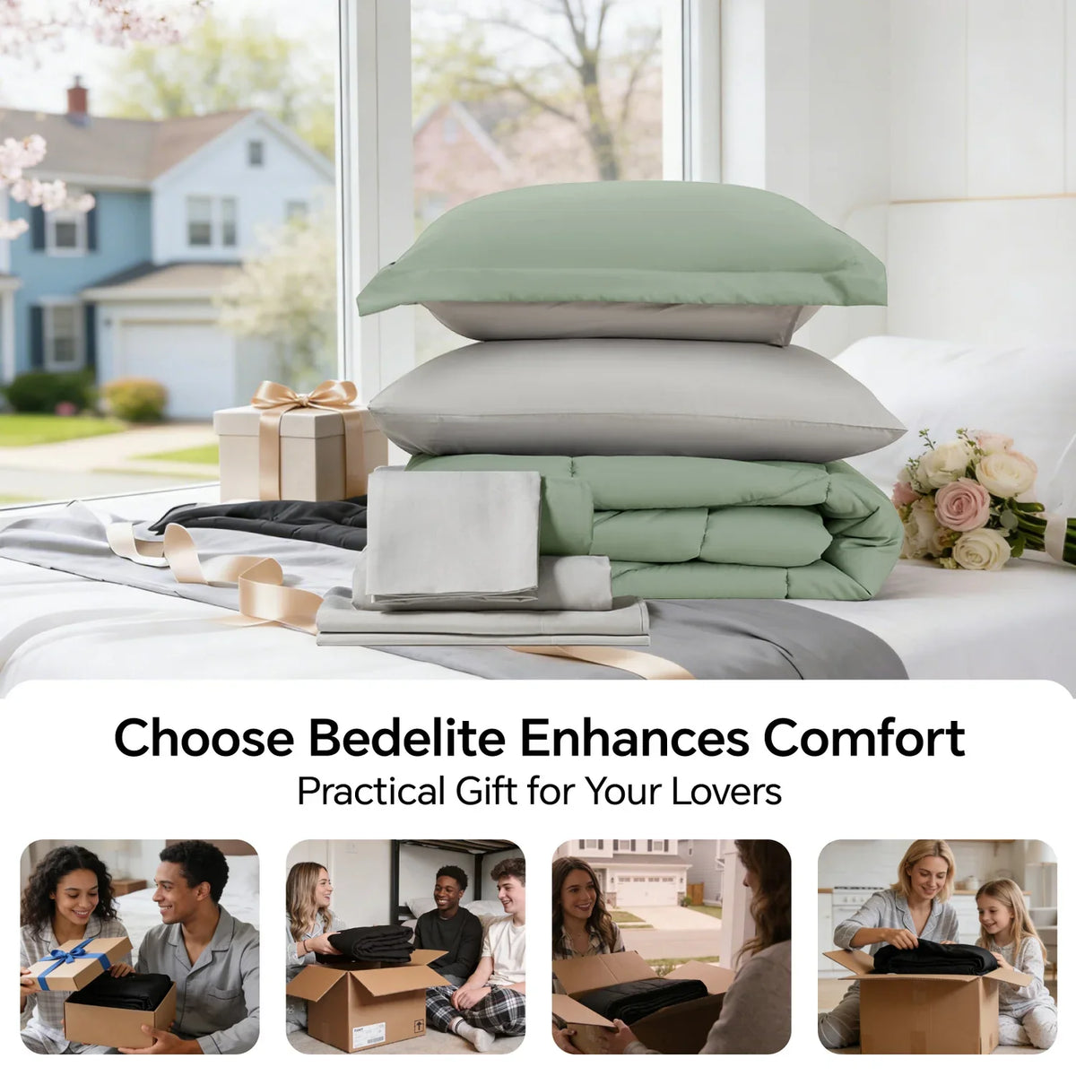Luxe Reversible Comforter Set – 7-Piece All-Season Bedding with Sheets