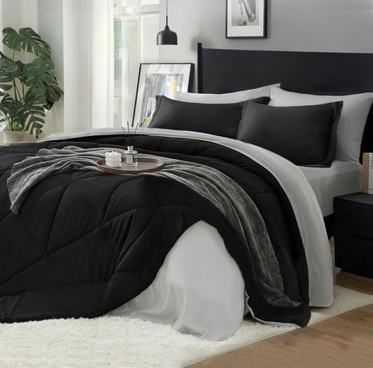 Luxe Reversible Comforter Set – 7-Piece All-Season Bedding with Sheets