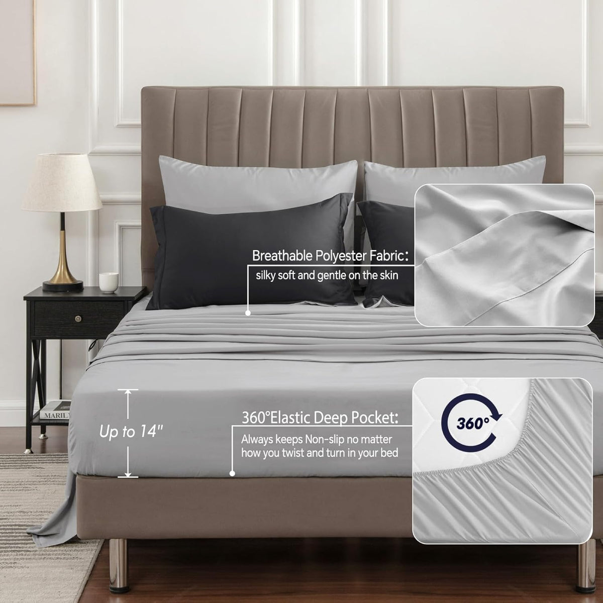 Luxe Reversible Comforter Set – 7-Piece All-Season Bedding with Sheets