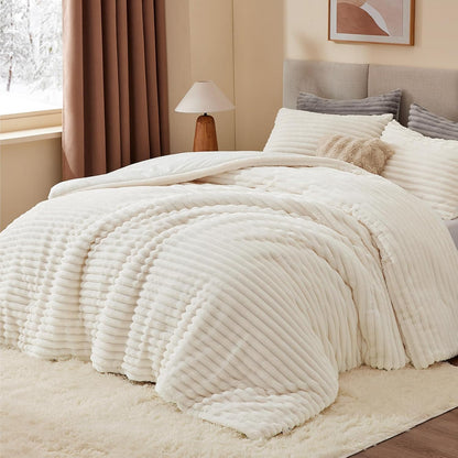 Luxe Flannel Fleece Comforter Set – Warm Plush Bedding