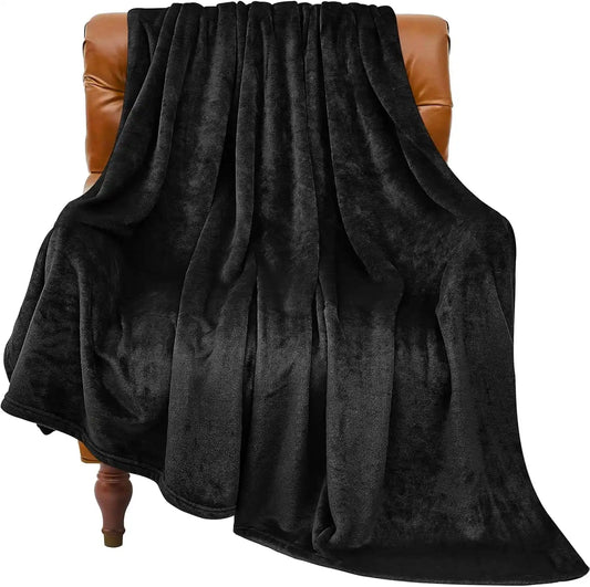 Luxe Flannel Fleece Throw Blanket – Plush Microfiber Throw for Couch, Sofa & Bed