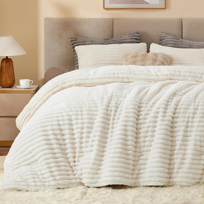 Luxe Flannel Fleece Comforter Set – Warm Plush Bedding