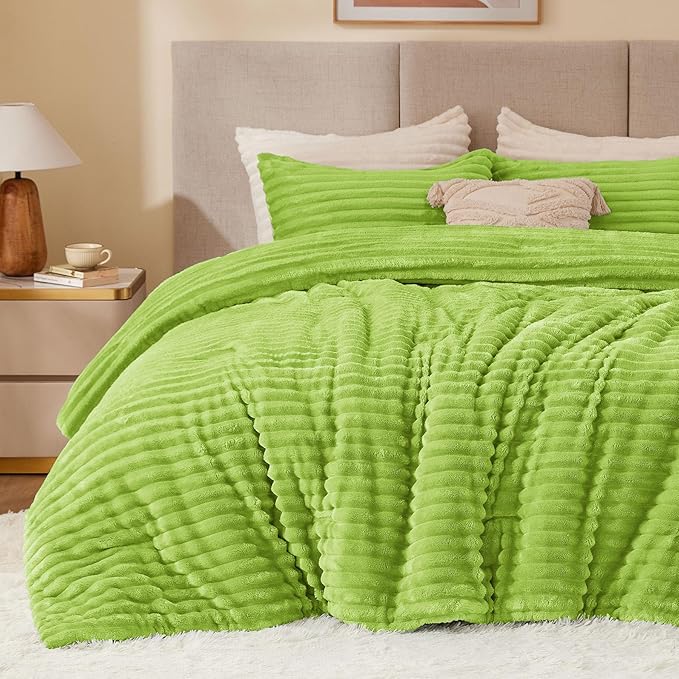 Luxe Flannel Fleece Comforter Set – Warm Plush Bedding