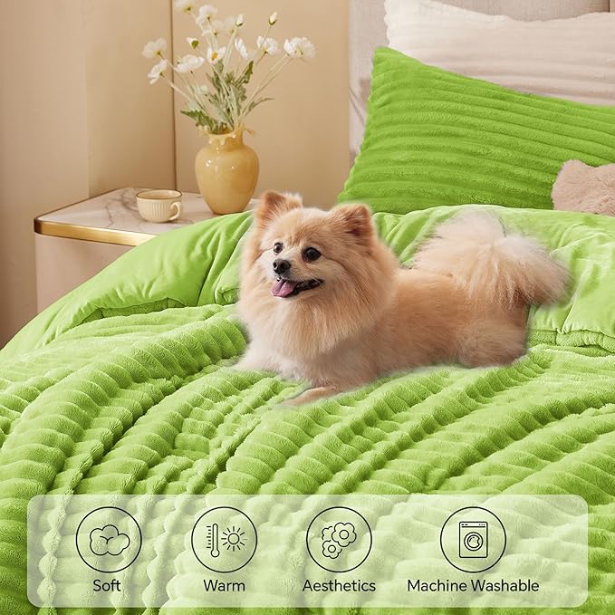Luxe Flannel Fleece Comforter Set – Warm Plush Bedding