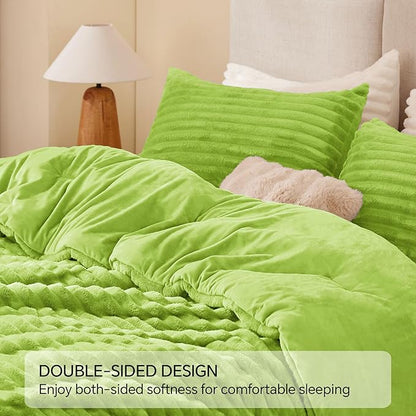 Luxe Flannel Fleece Comforter Set – Warm Plush Bedding