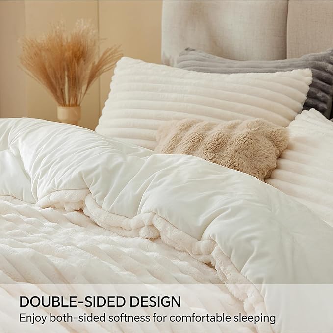 Luxe Flannel Fleece Comforter Set – Warm Plush Bedding