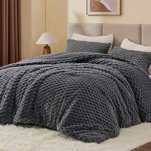Luxe Flannel Fleece Comforter Set – Warm Winter Bedding