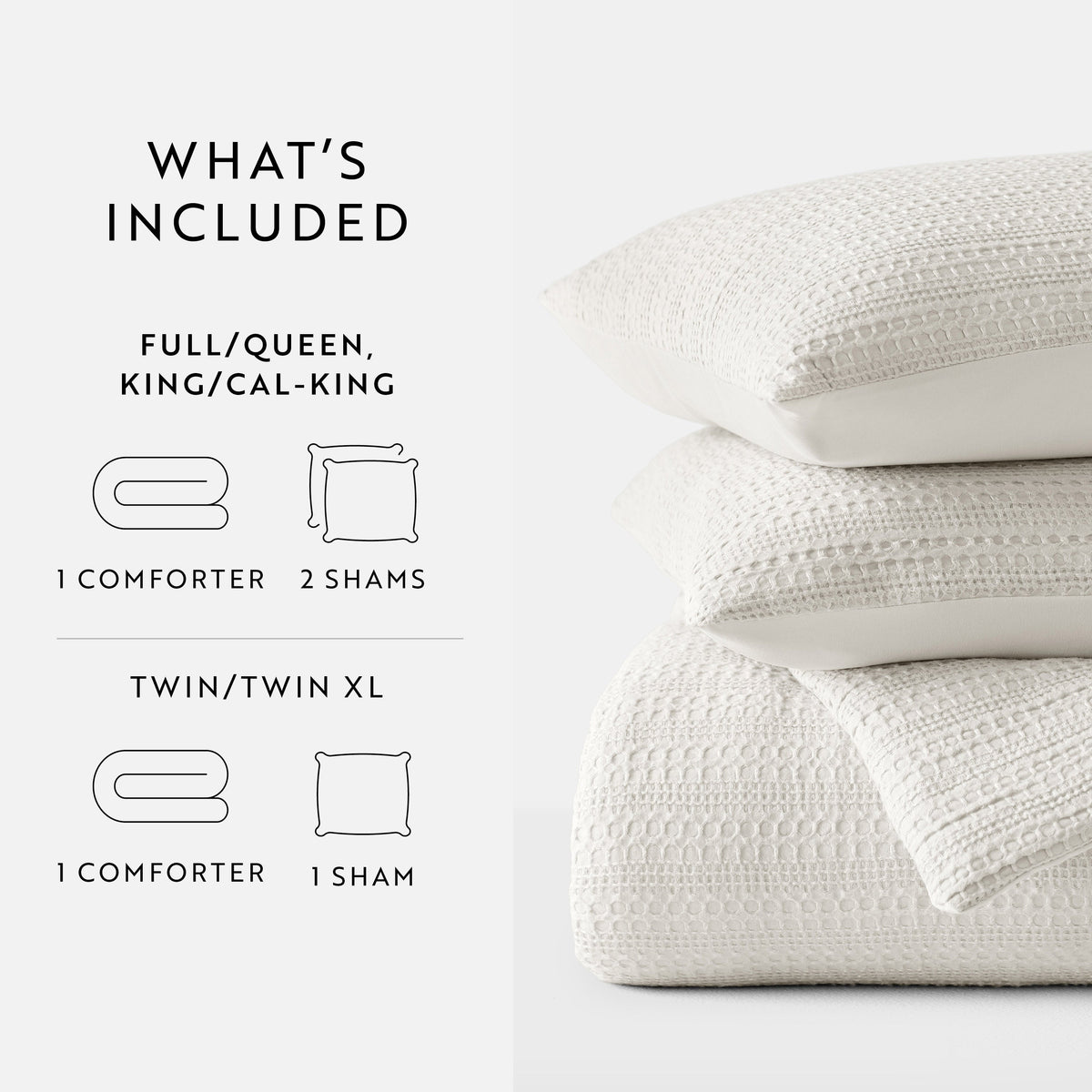 Waffle Textured Down-Alternative Comforter Set
