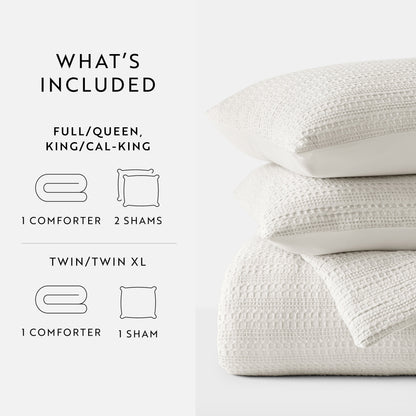 Waffle Textured Down-Alternative Comforter Set