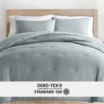 Waffle Textured Down-Alternative Comforter Set