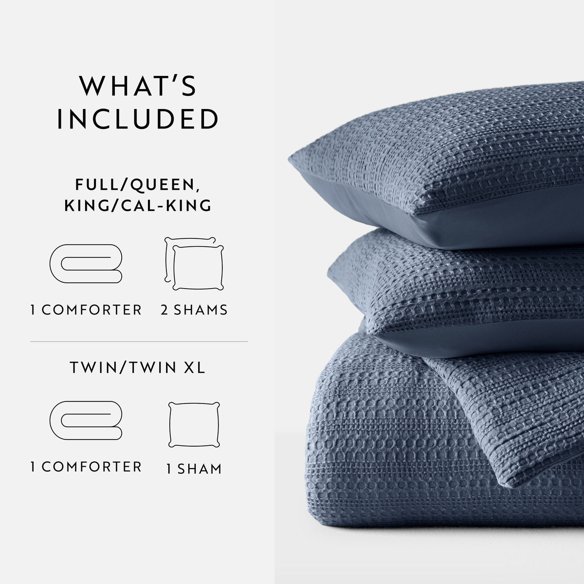 Waffle Textured Down-Alternative Comforter Set