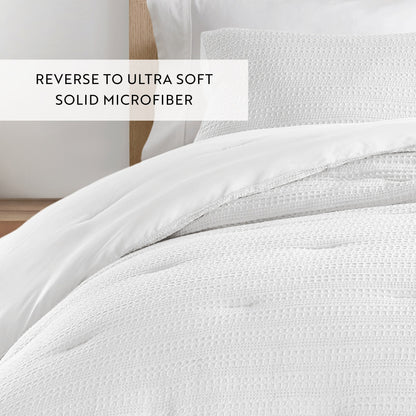 Waffle Textured Down-Alternative Comforter Set