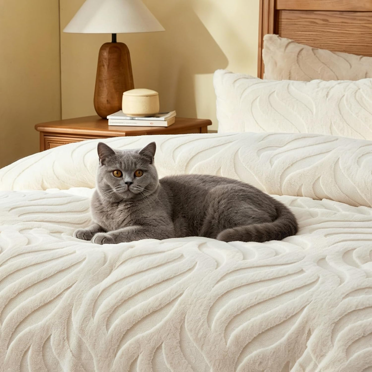 Luxe Flannel Faux Fur Comforter Set – Plush Winter Bedding