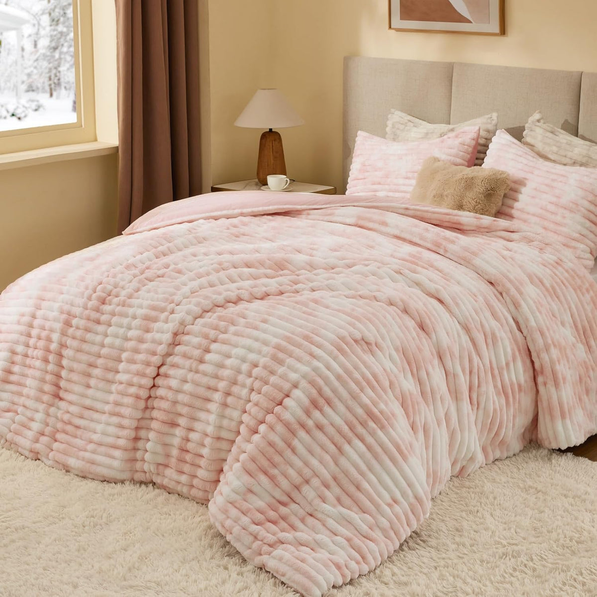Luxe Flannel Fleece Comforter Set – Warm Plush Bedding