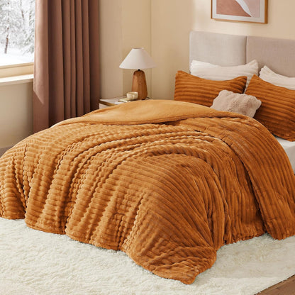 Luxe Flannel Fleece Comforter Set – Warm Plush Bedding