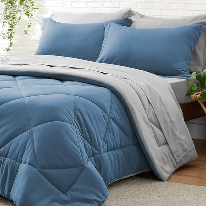 Luxe Reversible Comforter Set – 7-Piece All-Season Bedding with Sheets