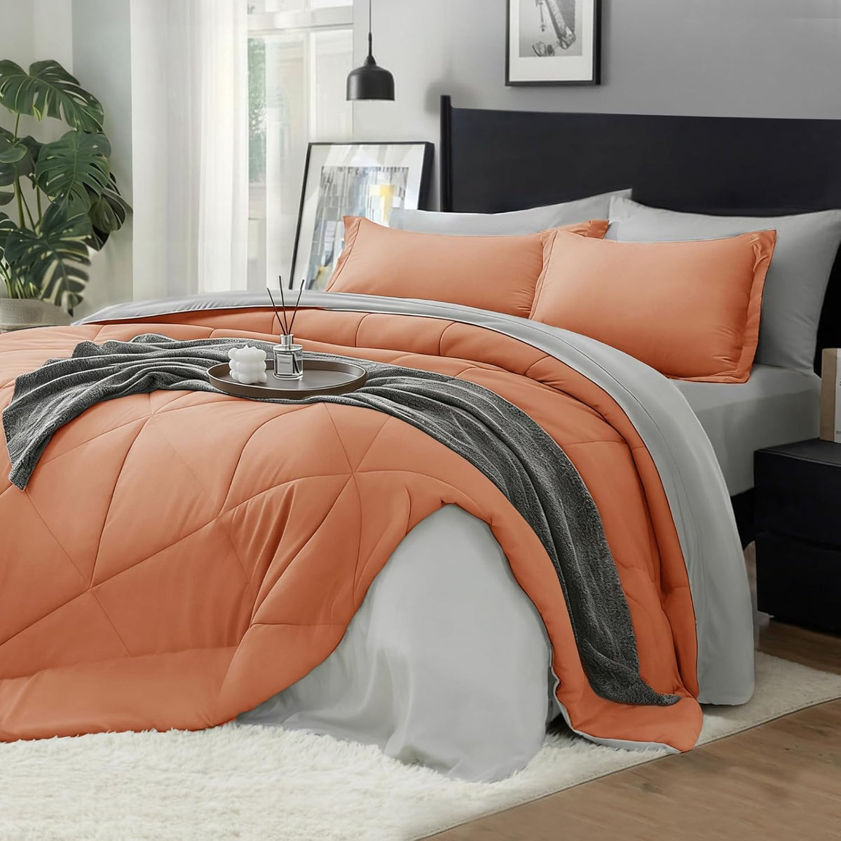 Luxe Reversible Comforter Set – 7-Piece All-Season Bedding with Sheets