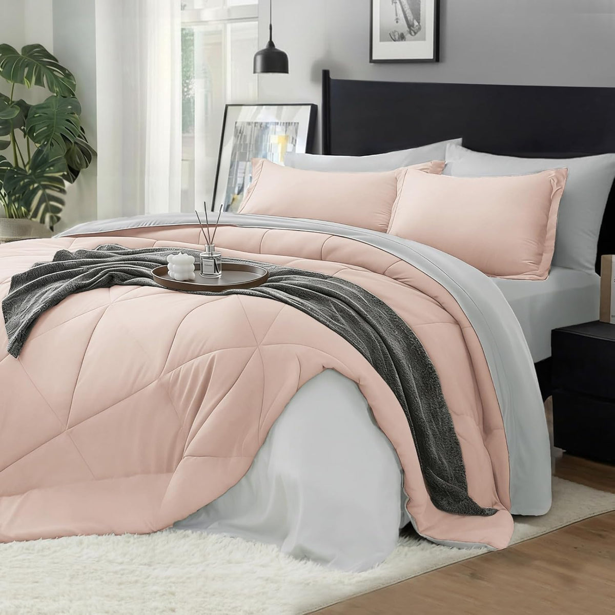 Luxe Reversible Comforter Set – 7-Piece All-Season Bedding with Sheets