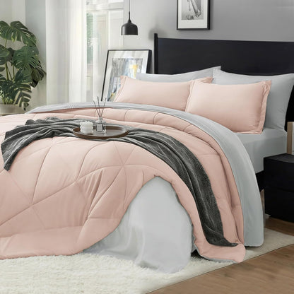 Luxe Reversible Comforter Set – 7-Piece All-Season Bedding with Sheets