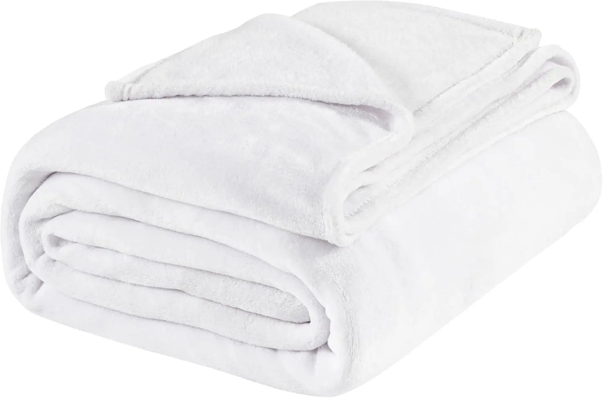 Luxe Flannel Fleece Throw Blanket – Plush Microfiber Throw for Couch, Sofa & Bed