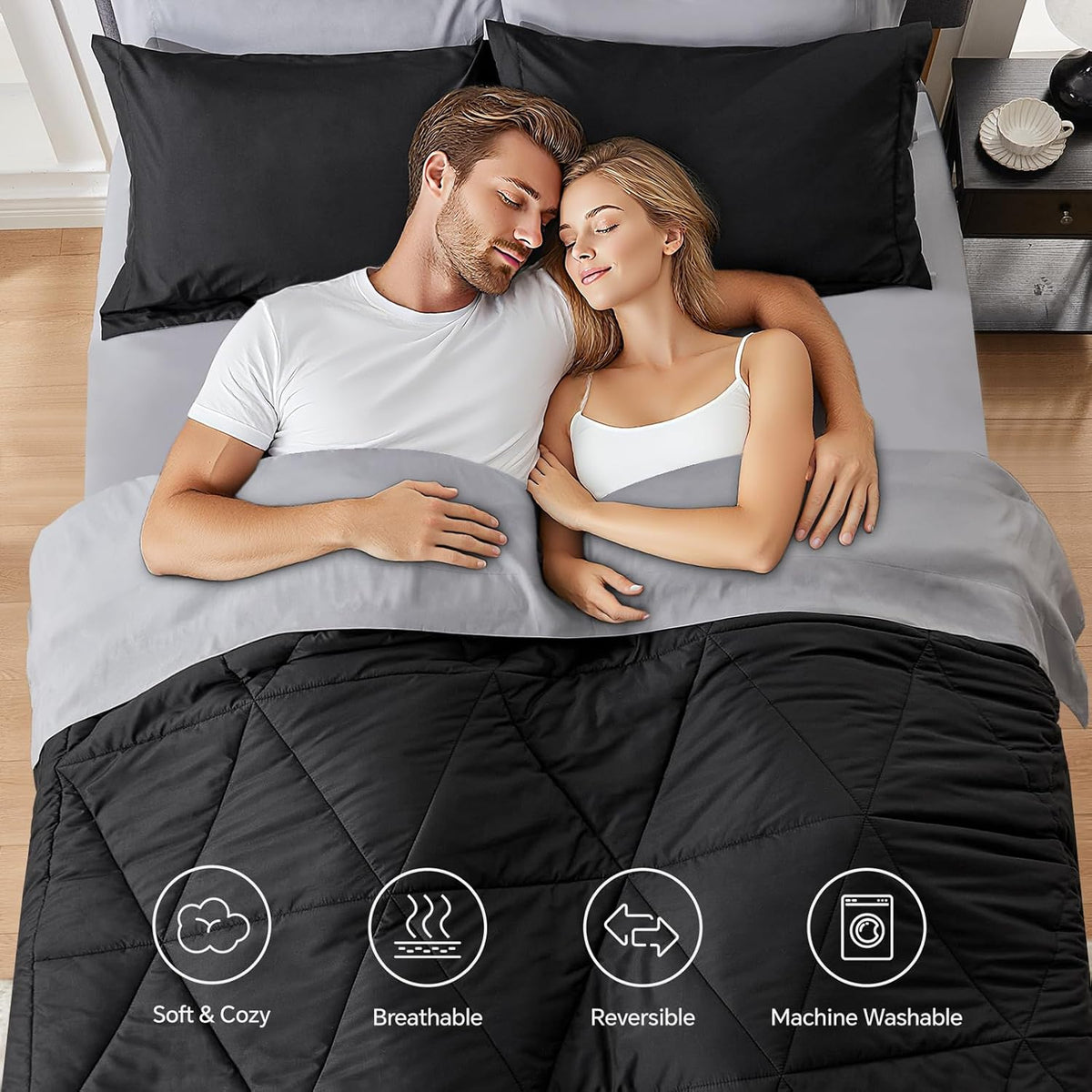 Luxe Reversible Comforter Set – 7-Piece All-Season Bedding with Sheets