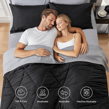Luxe Reversible Comforter Set – 7-Piece All-Season Bedding with Sheets