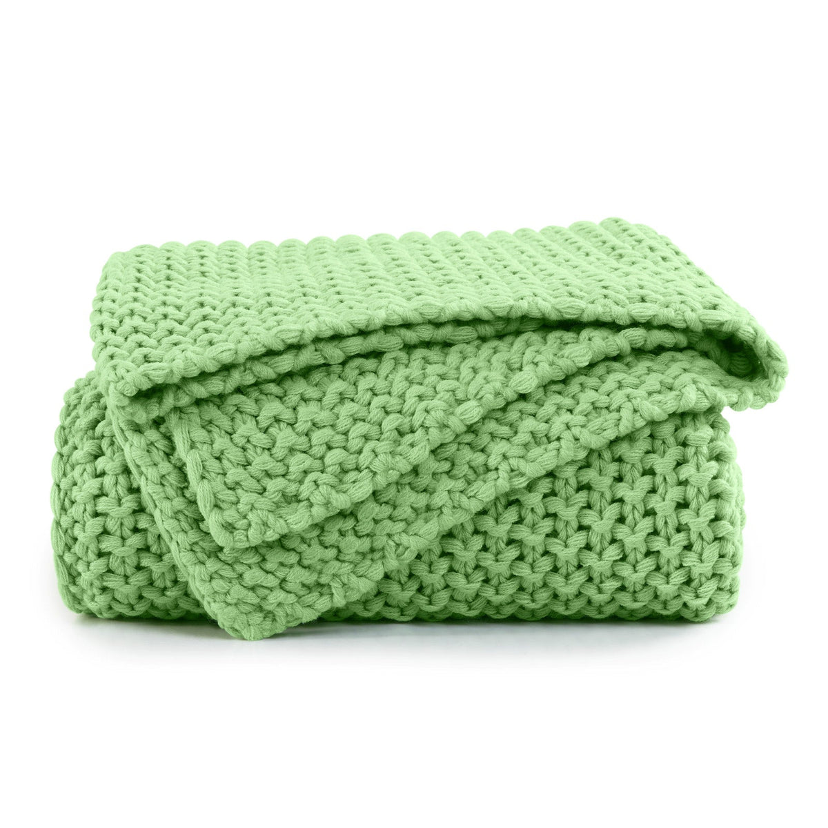 Boho Chunky Cable Knit Throw Blanket – Cozy Woven Texture