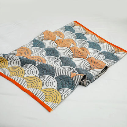 Shell Print Jacquard Cotton Bath Towel