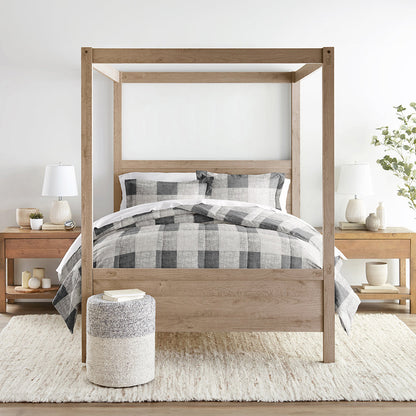 Gingham Down-Alternative Comforter Set