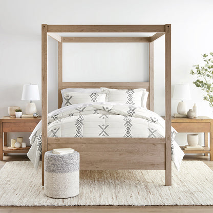 Urban Stitch Patterned Down-Alternative Comforter Set