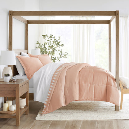 Soft Stripe Reversible Down-Alternative Comforter Set